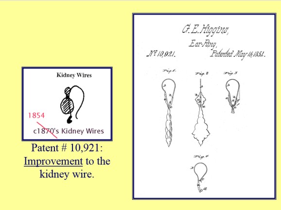 antique earrings kidney wires