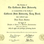 Cal State University Long Beach Diploma